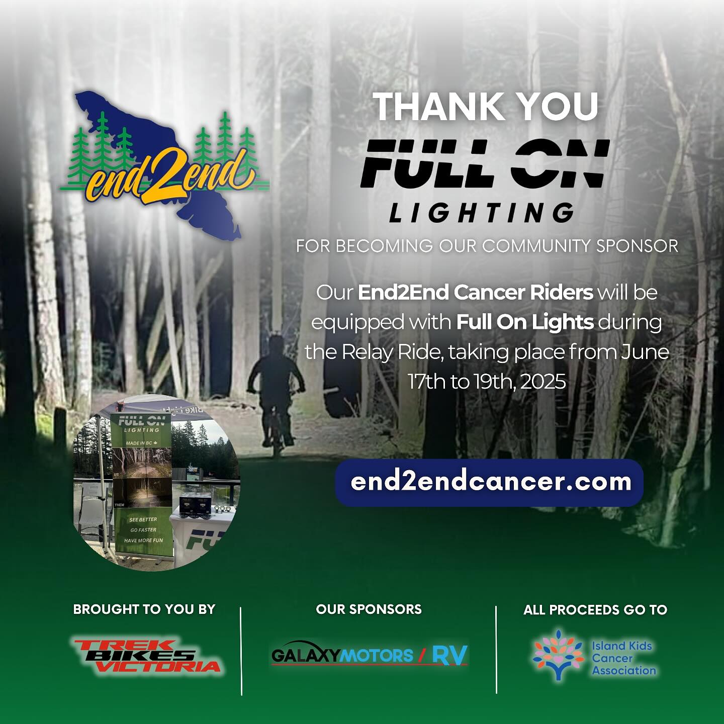 Full On Lighting is Lighting Up the End2End Relay for Island Kids Cancer!